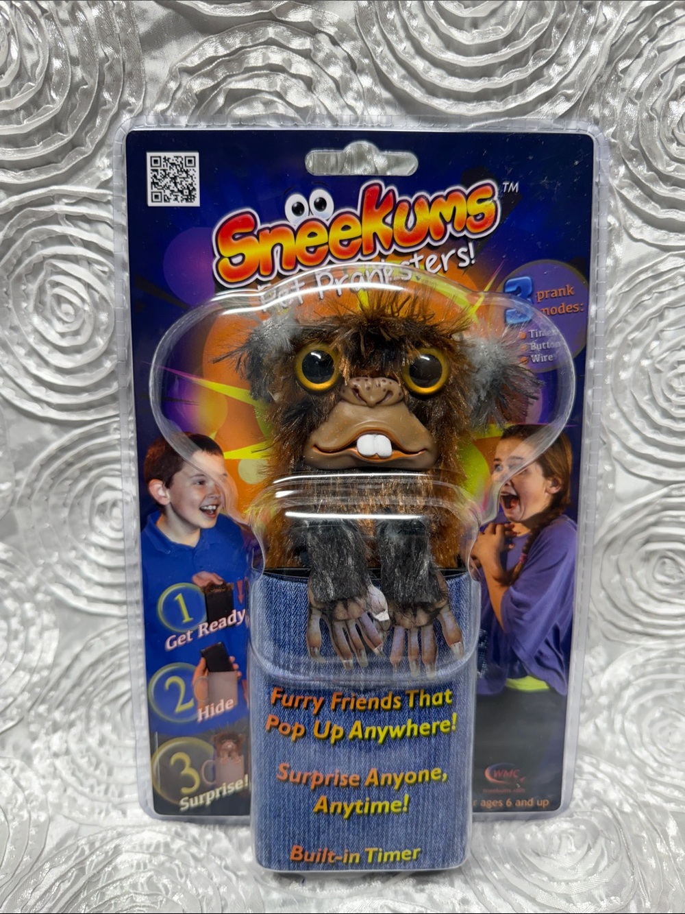 Brown Furry Prankster Plush with Built-In Timer